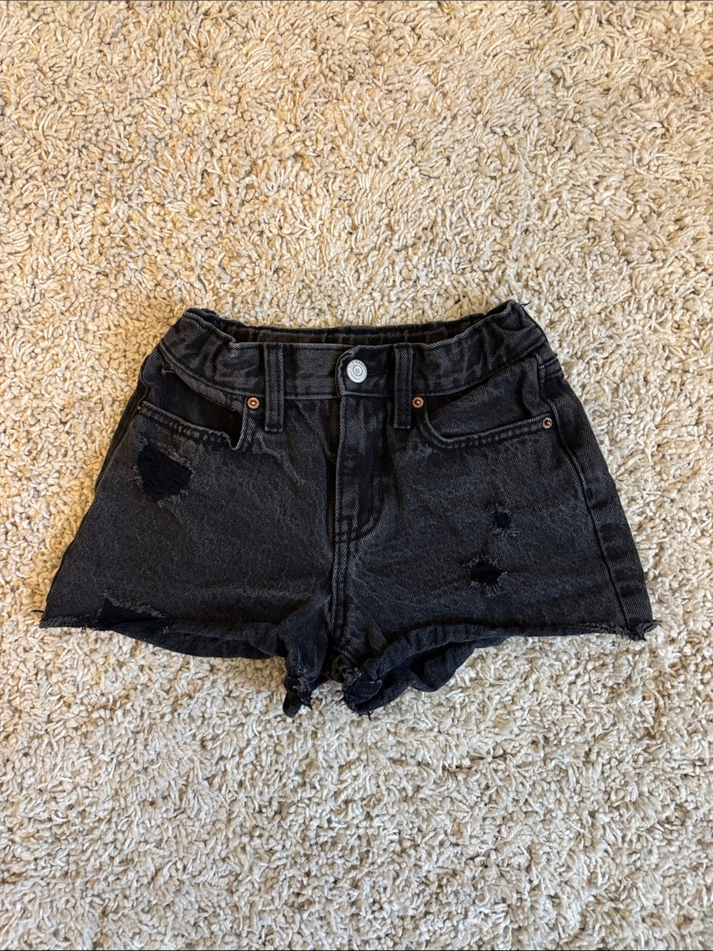 Old Navy | Black Distressed Girls Denim Shorts